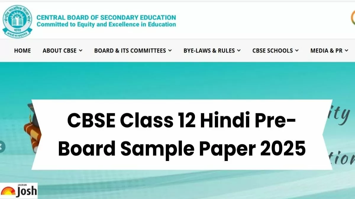 CBSE Class 12 Hindi Pre-Board Sample Paper 2024-25