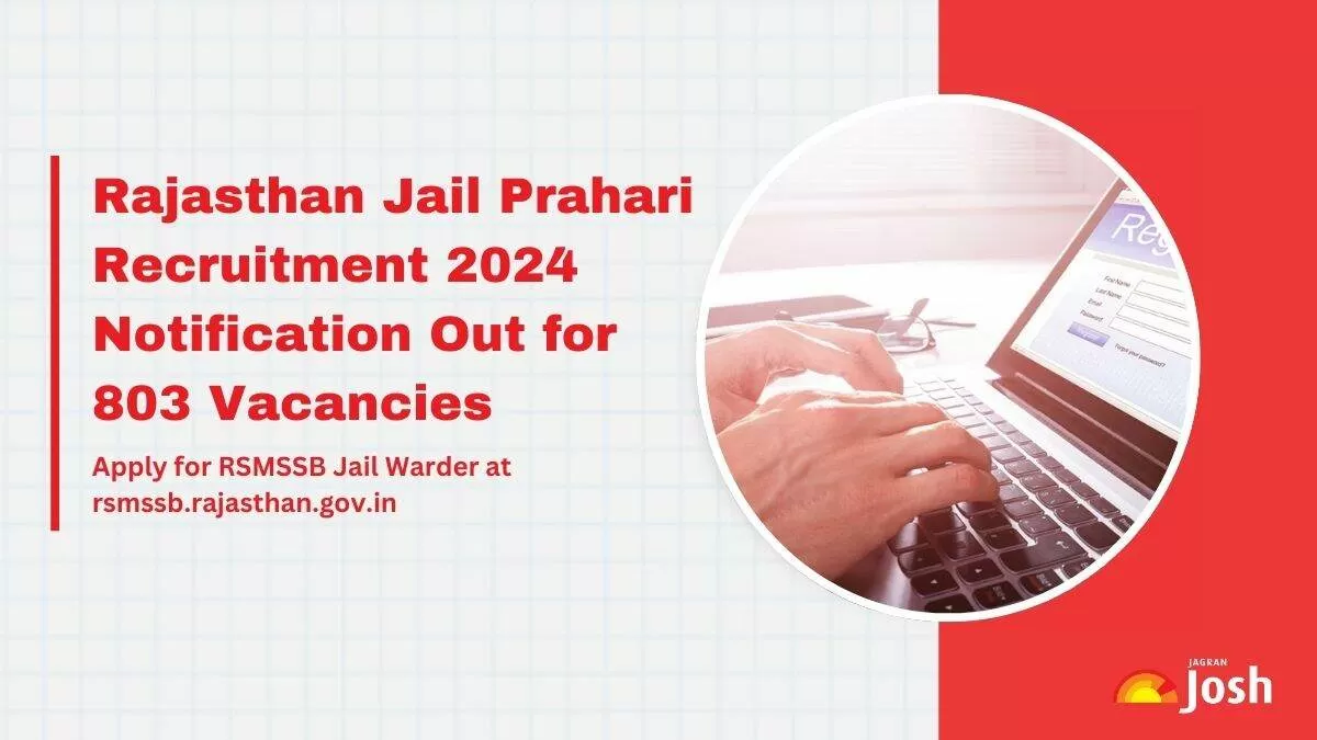 RSMSSB Jail Prahari Recruitment 2024: Apply Online for 803 Vacancies