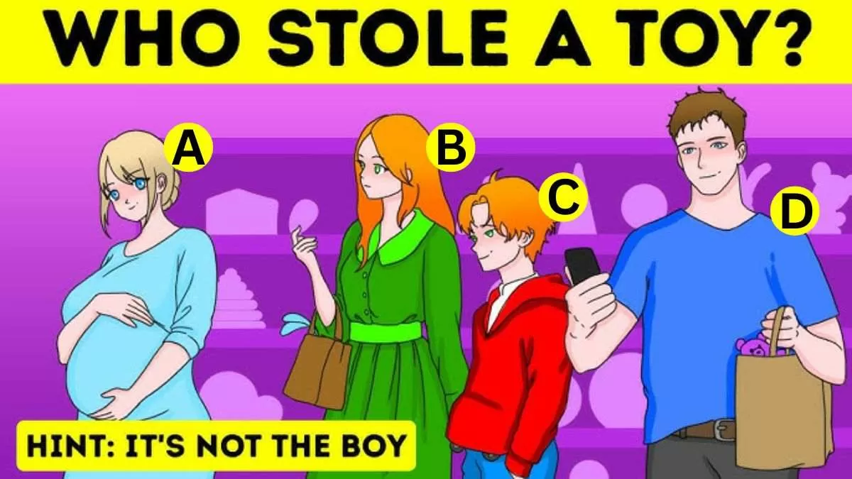 Spot who stole a toy.