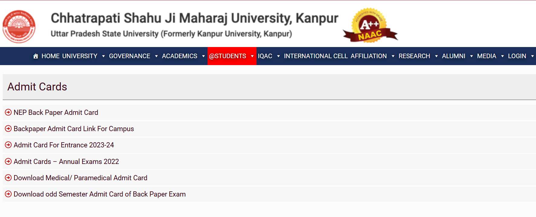 CSJMU Kanpur University Admit Card 2024 OUT: डाउनलोड करें छत्रपति शाहू जी महाराज यूनिवर्सिटी Odd सेमेस्टर एडमिट कार्ड