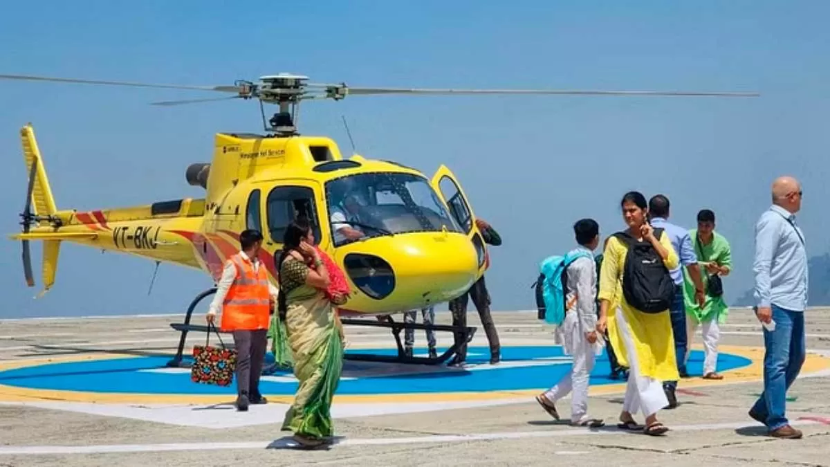 Check the new route of the newly approved subsidized helicopter services in Jammu and Kashmir region.