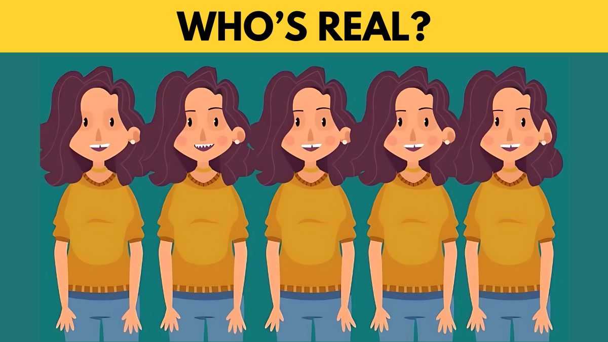 Picture Puzzle IQ Test: Who's the Real Woman? Find Her in 5 Seconds!
