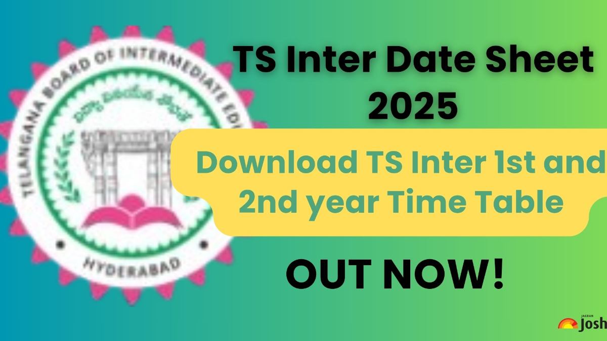 TS Inter Date Sheet 2025 Download Telangana Board Class 12 Time Table