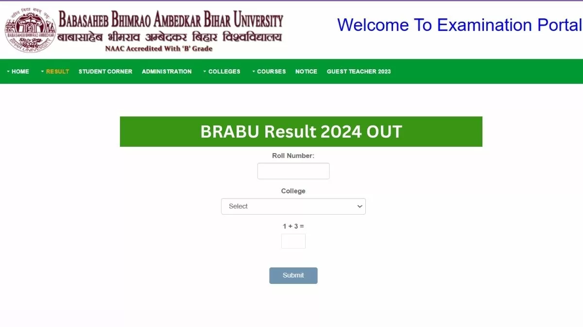 बाबासाहेब भीमराव अंबेडकर बिहार यूनिवर्सिटी रिजल्ट 2024