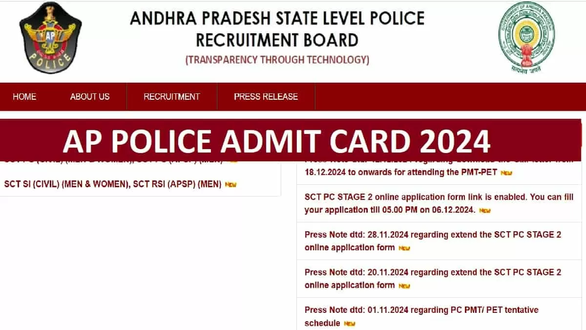 AP Police Admit Card 2024
