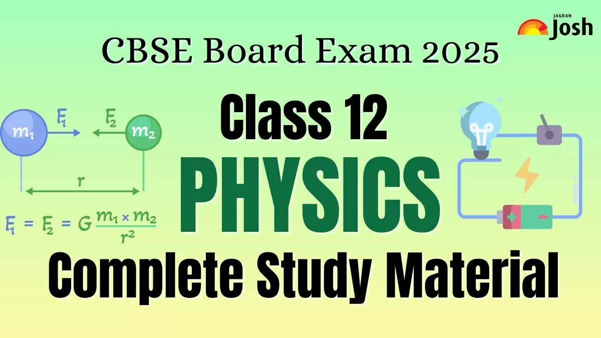 Get CBSE Class 12 Physics Complete Study Materials for 2025 Exams
