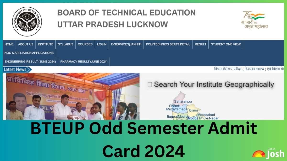 BTEUP Odd Semester Admit Card 2024 at bteup.ac.in; Direct Link to Download Hall Ticket PDF