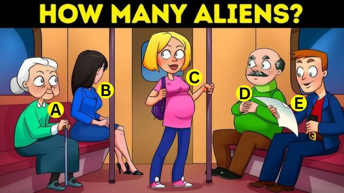 Spot how many aliens are in this subway scene.