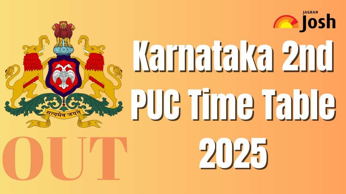  Karnataka 2nd PUC Time Table 2025: Download KSEAB 12th Exam Date, Schedule and Timings