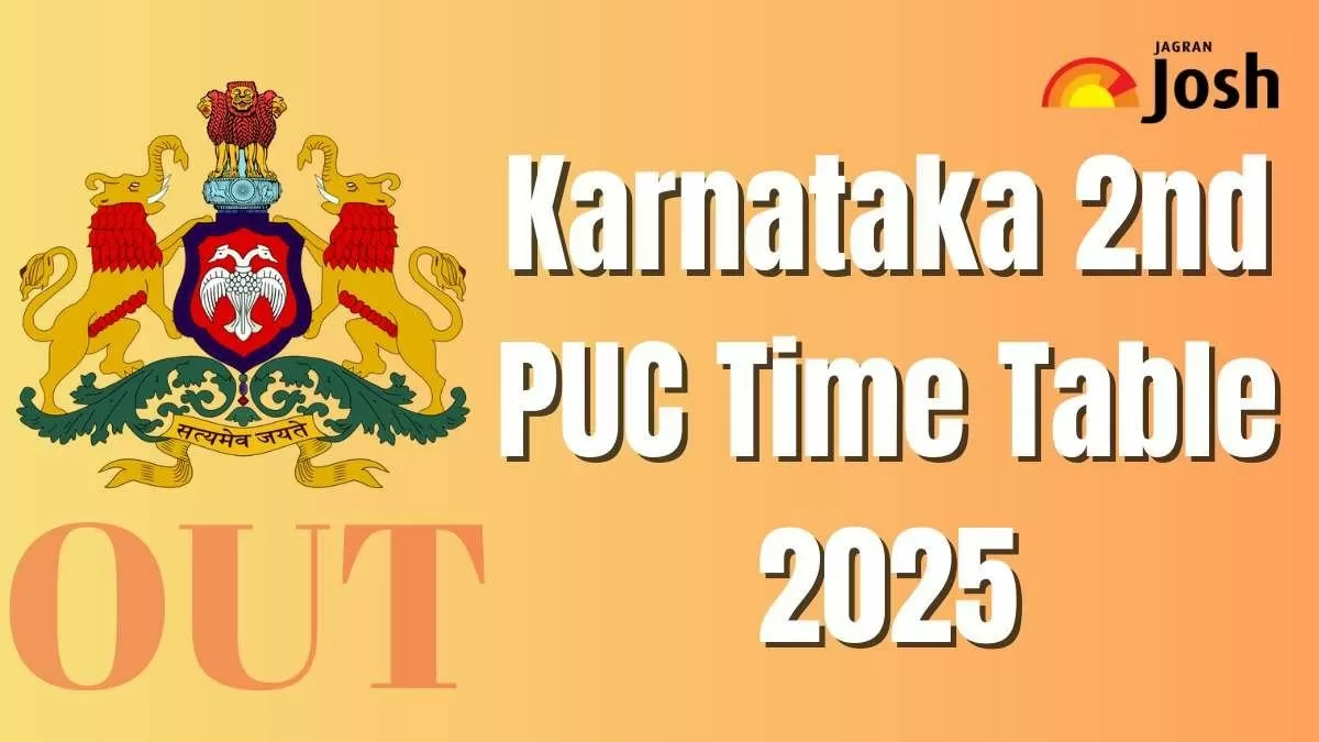 Karnataka 2nd PUC Time Table 2025
