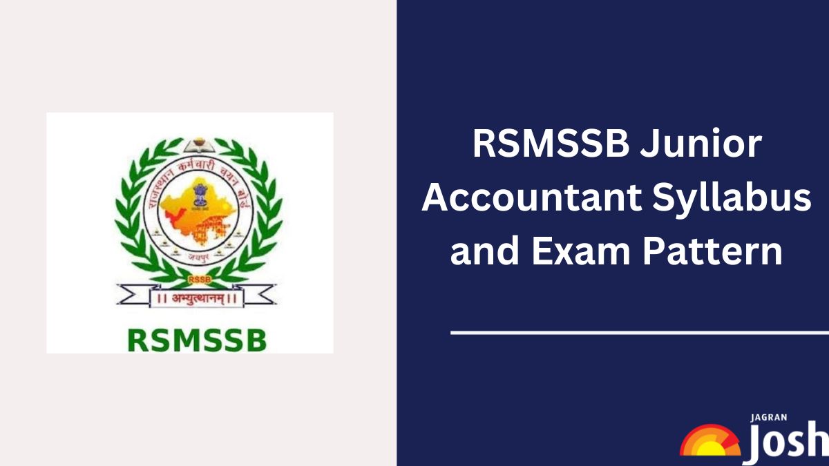RSMSSB Junior Accountant Syllabus 2025 and Exam Pattern: Check Detailed Syllabus with Important Topics