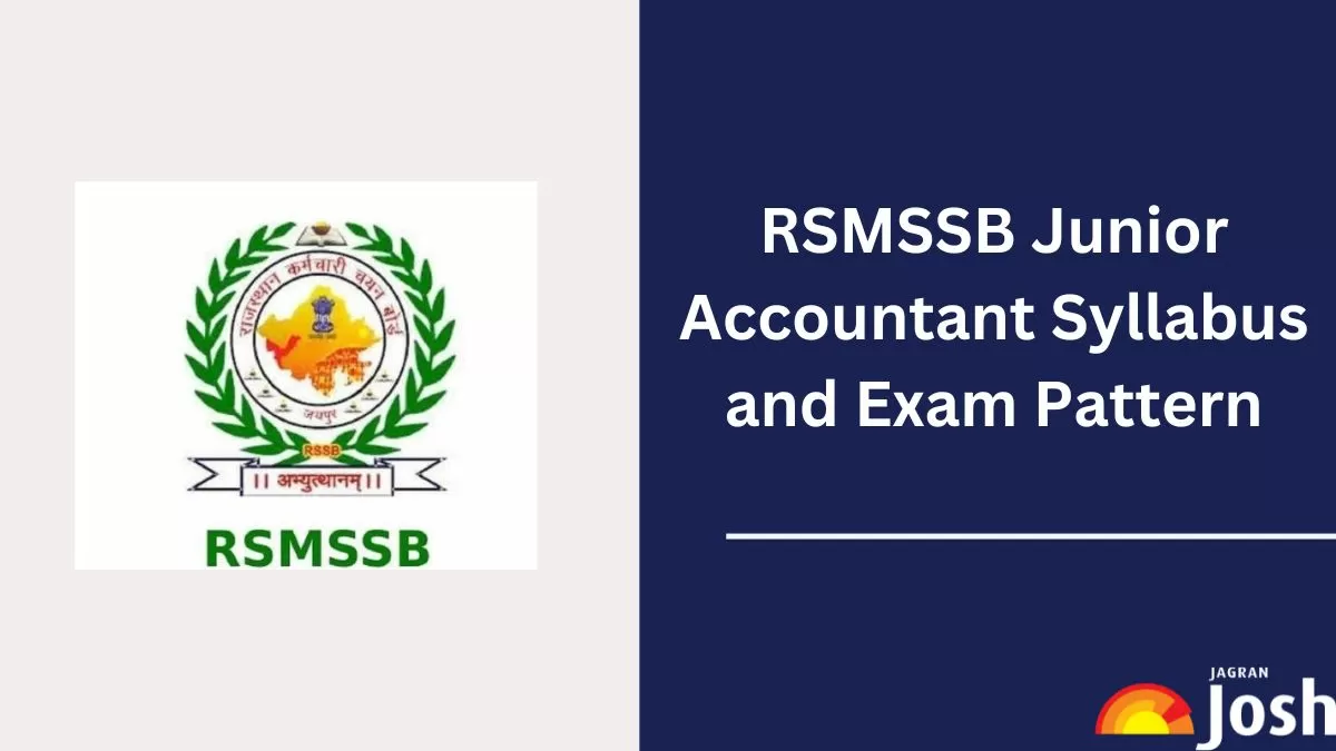 RSMSSB Junior Accountant Syllabus 2025 and Exam Pattern, Check Syllabus Topics