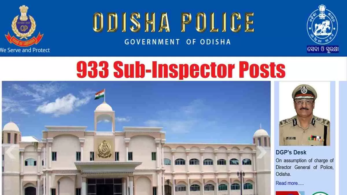 Get all details for Odisha Police SI Recruitment 2025 here apply online