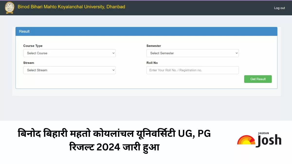 बिनोद बिहारी महतो कोयलांचल यूनिवर्सिटी UG, PG रिजल्ट 2025 जारी हुआ।