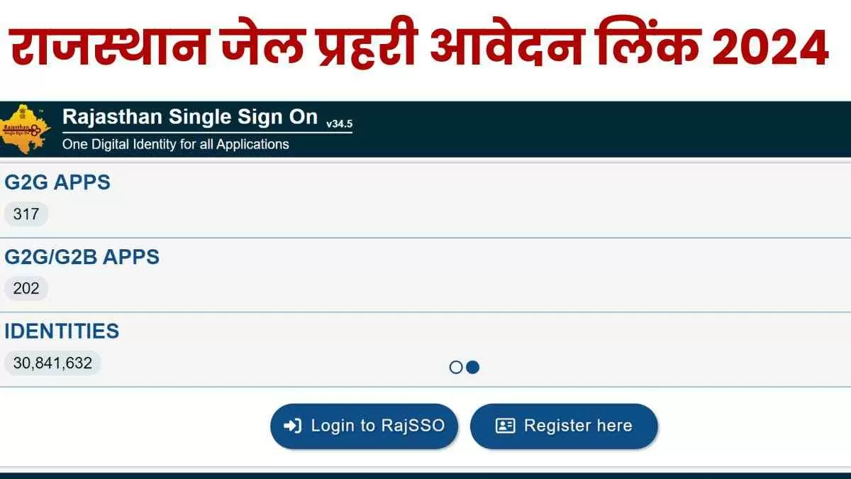 RSMSSB Jail Prahari Online Form 2024: राजस्थान जेल प्रहरी भर्ती के लिए आवेदन लिंक हुआ एक्टिव, यहाँ से करें 8 सौ पदों के लिए आवेदन 
