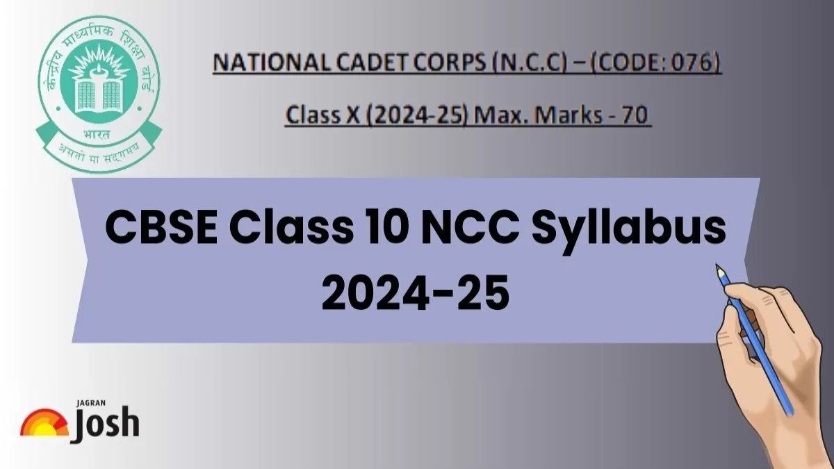 CBSE Class 10 National Cadet Corps NCC Syllabus 2024-25 