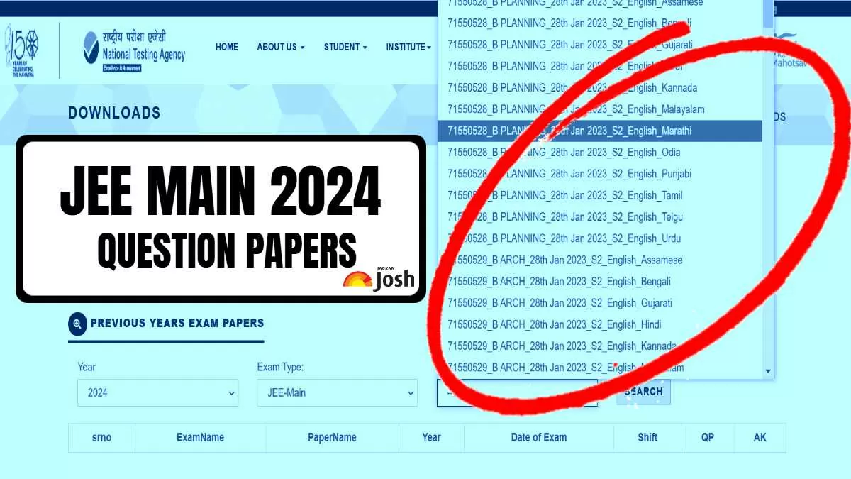 JEE Main Question Paper 2024 Download Session 1 and 2 Paper PDF With