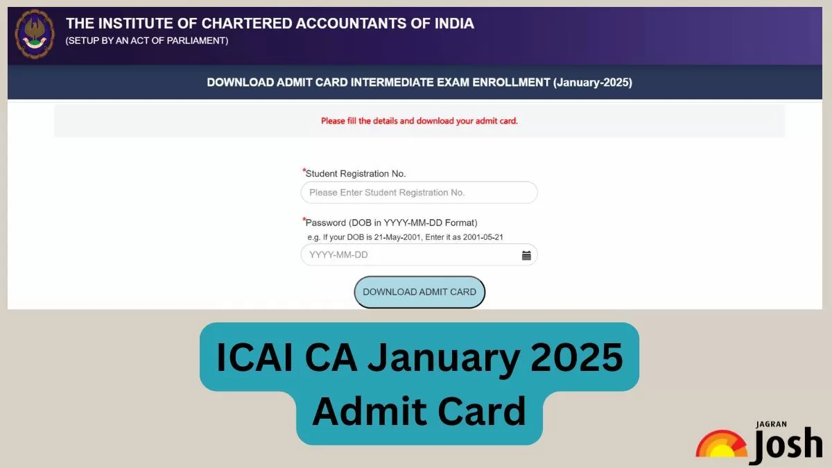 ICAI CA January 2025 Admit Card