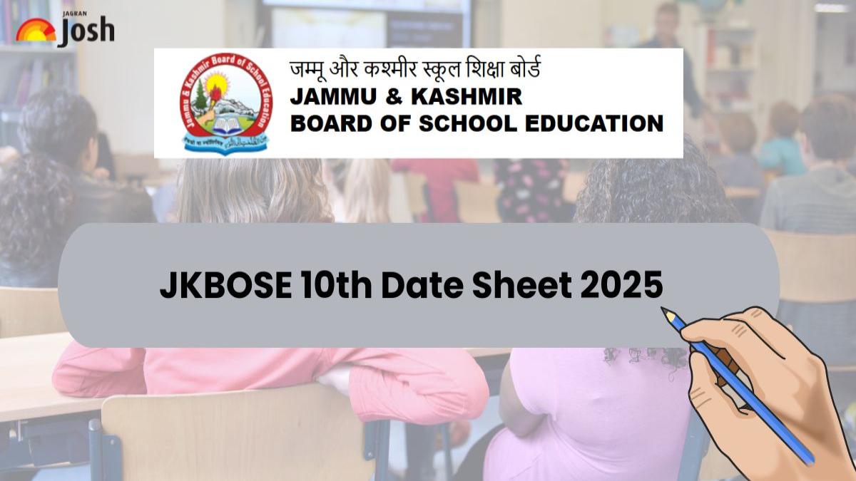 JKBOSE 10th Date Sheet 2025: Download JK Board Class 10 Hard and Soft Zone Areas Time Table PDF