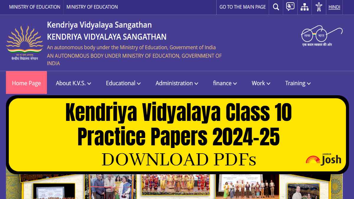 KVS Class 10 Sample Paper 2024-25: Download Kendriya Vidyalaya 10th Practice Papers PDF