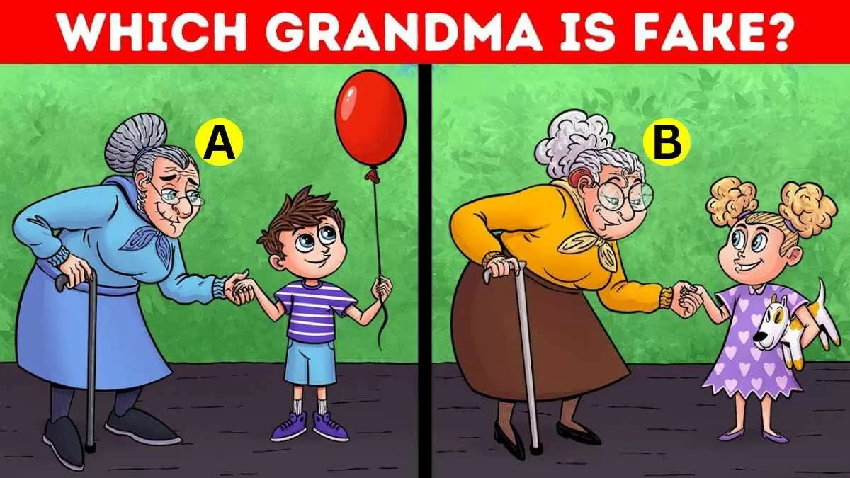 Spot the fake grandma.