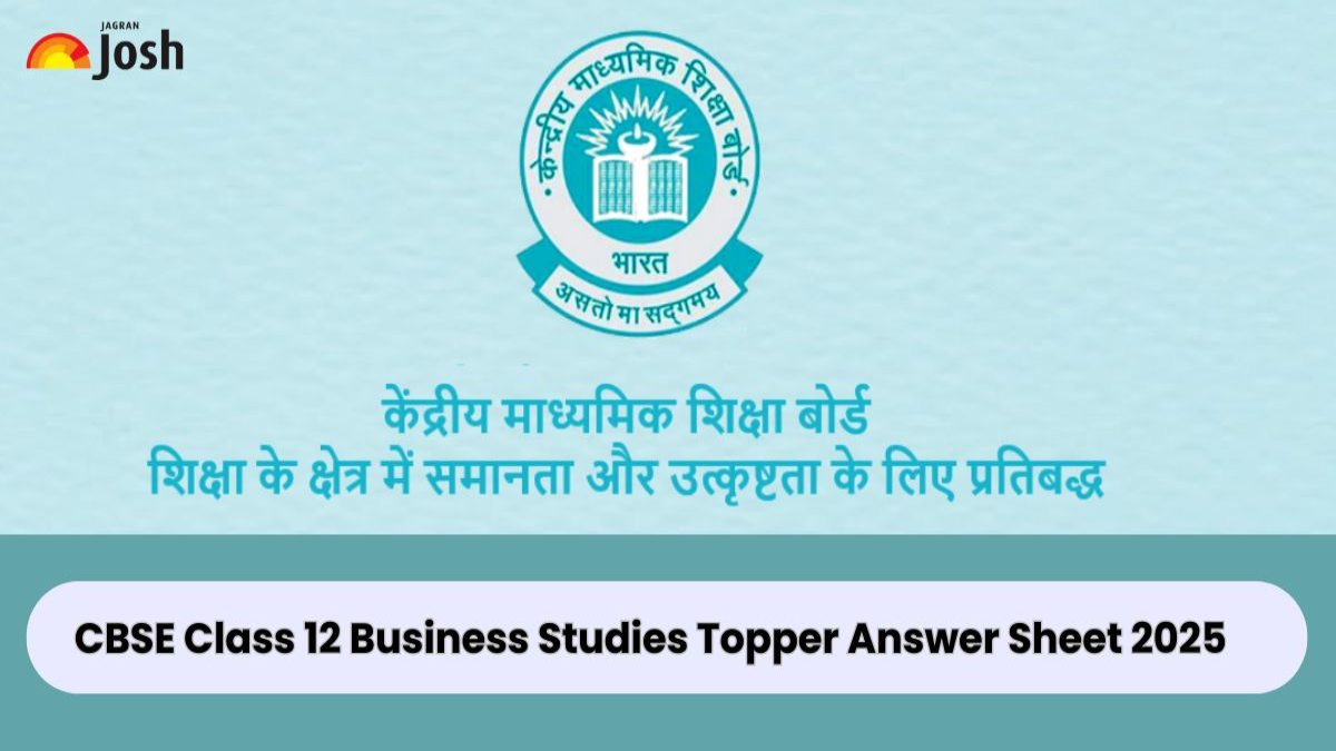 CBSE Class 12 Business Studies Topper Answer Sheet 2025 Download FREE PDF