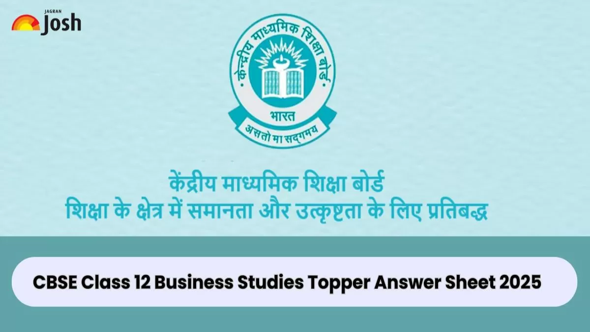 CBSE Class 12 Business Studies Topper Answer Sheet 2025