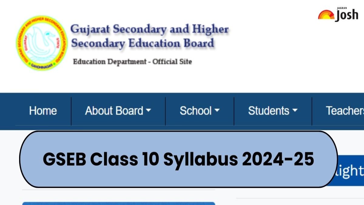 GSEB Class 10 Syllabus 2024-25: Download Gujarat Board HSC 10th Syllabus 2024-25 All Subjects FREE PDFs
