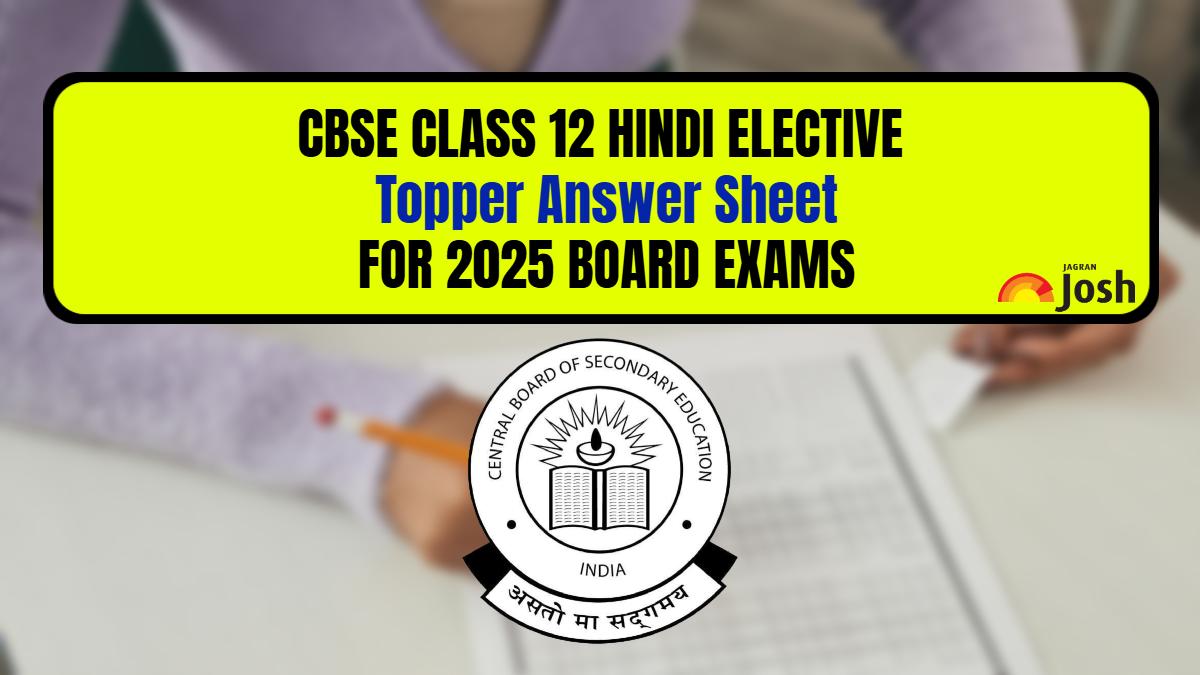 CBSE Topper Answer Sheet Class 12 Hindi Elective for 2025 Boards Model