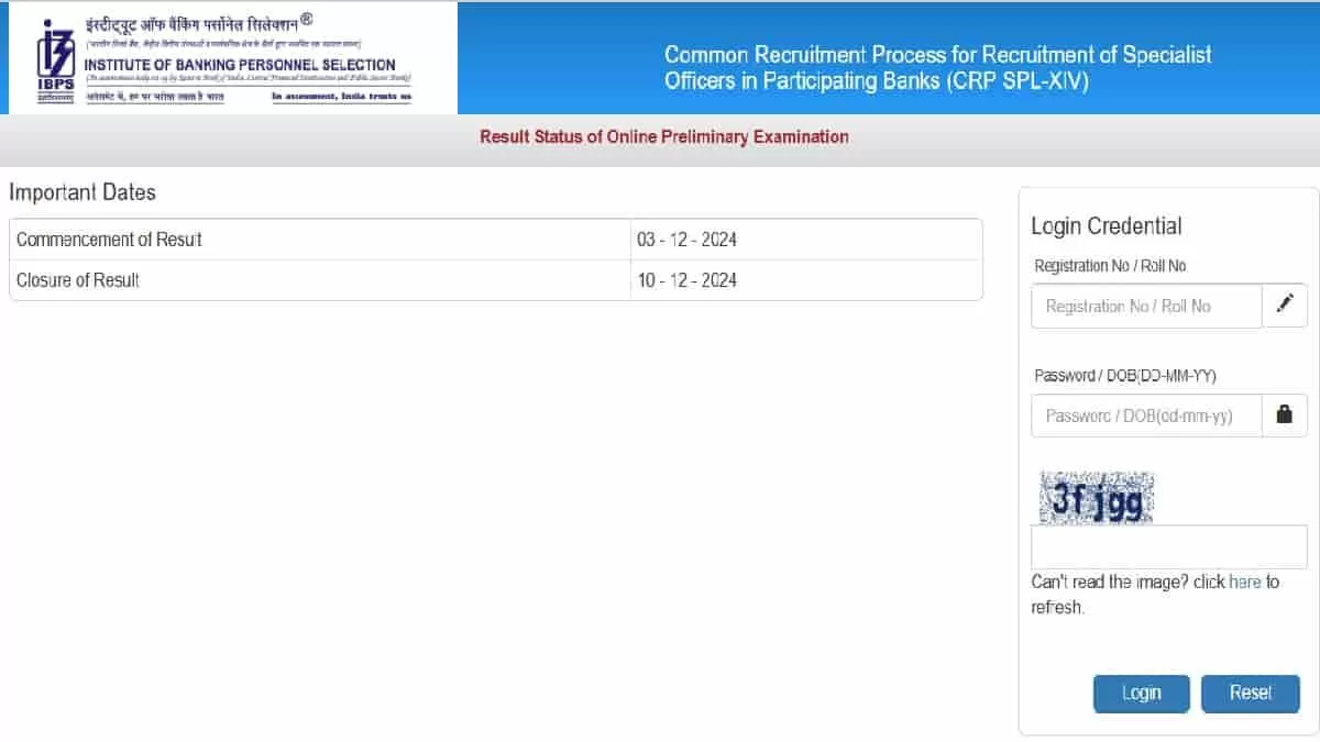 IBPS SO Result 2024 OUT at ibps.in