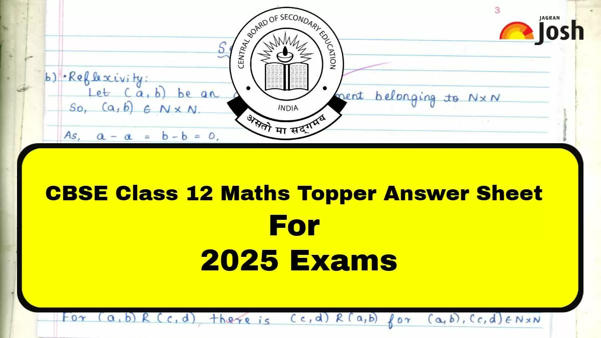Download Here Class 12 Maths Answer Sheet For 2025 Board Exams by CBSE Topper