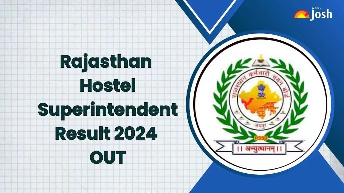 राजस्थान छात्रावास अधीक्षक परिणाम 2024 जारी
