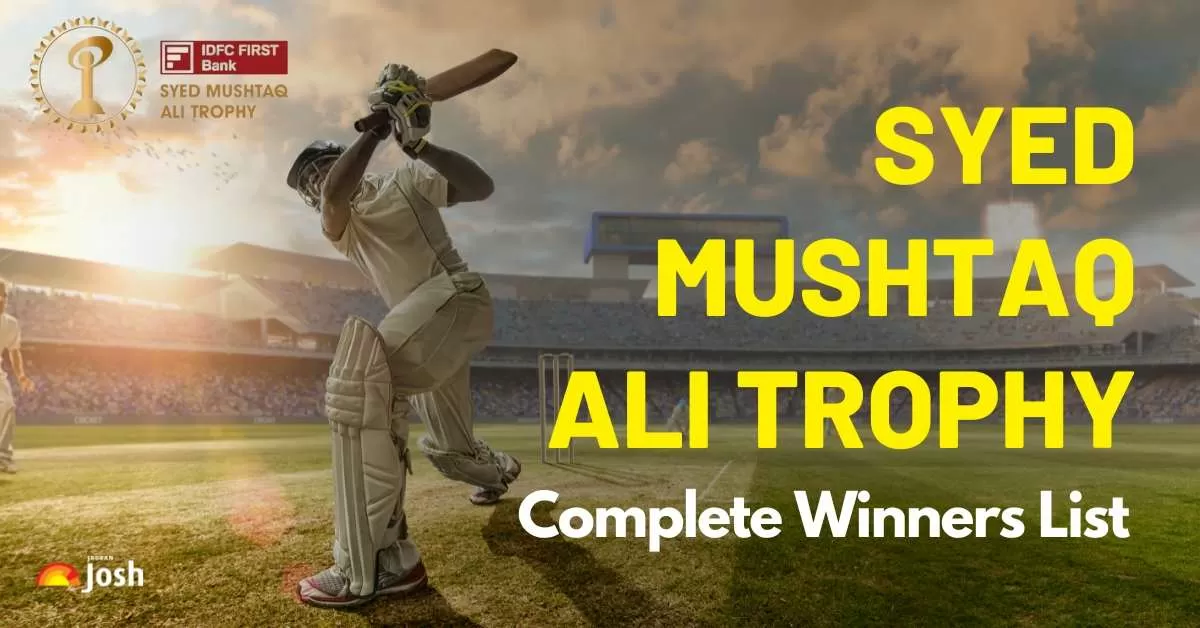 Syed Mushtaq Ali Trophy Winners: Complete List from Inception to 2024
