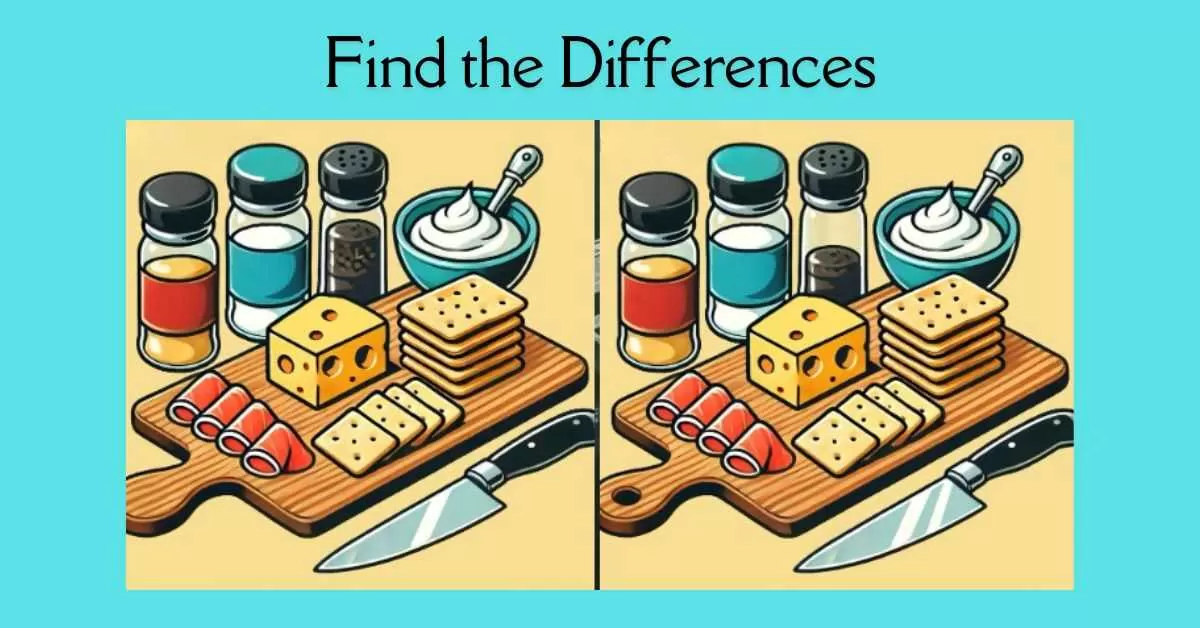 Spot the 3 Differences in Charcuterie Board 