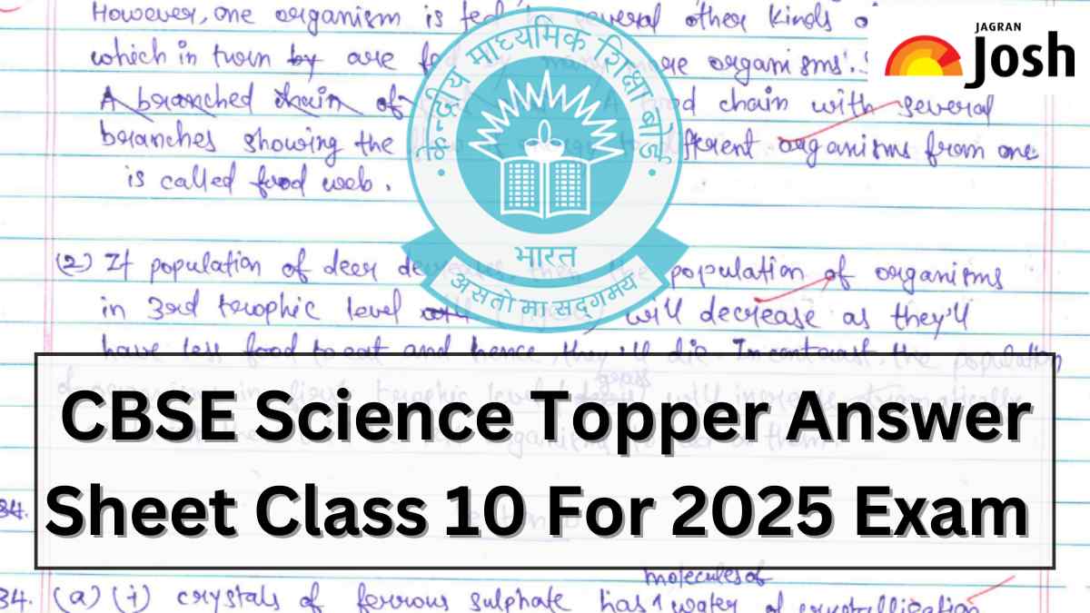 CBSE Class 10 Science Topper Answer Sheet for 2025 Board Exam: Check for Answer Writing Formats