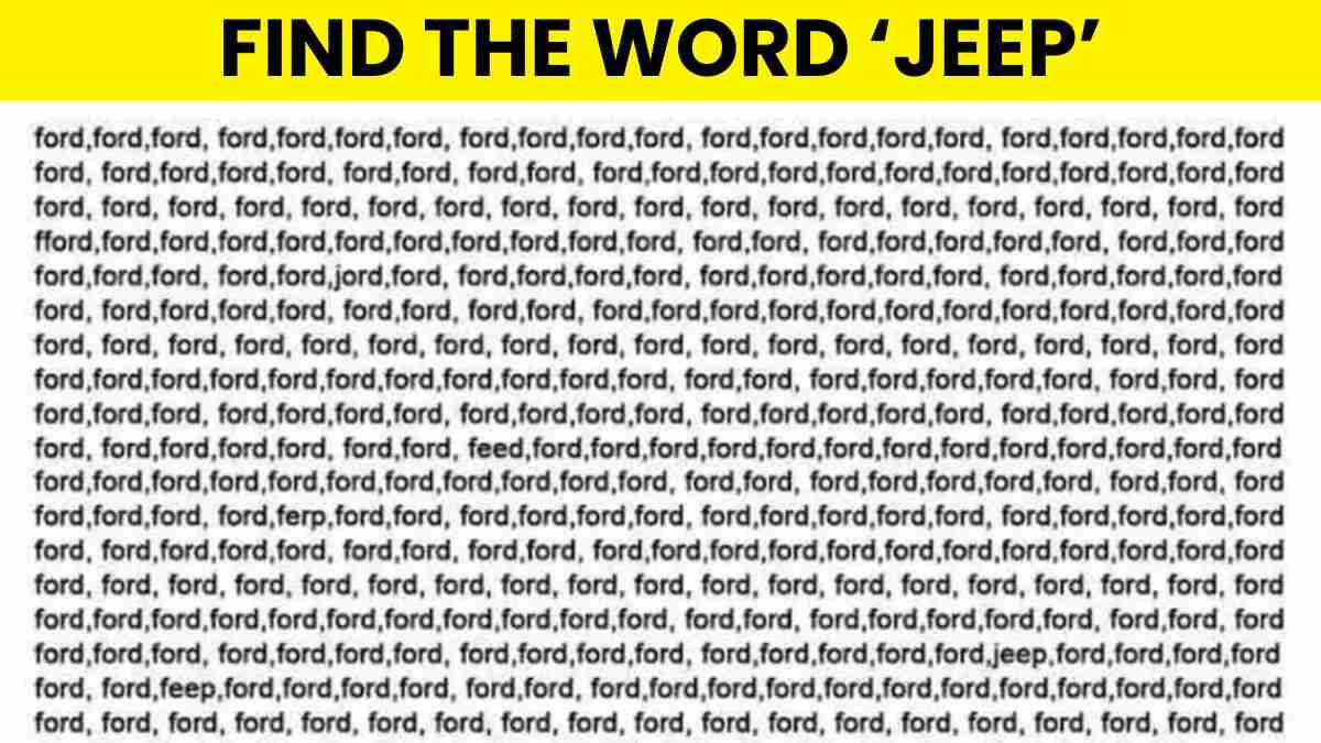 Optical Illusion IQ Test: Only 1% With Keen Focus Can Spot The Hidden Word ‘Jeep’ In 5 Seconds! 
