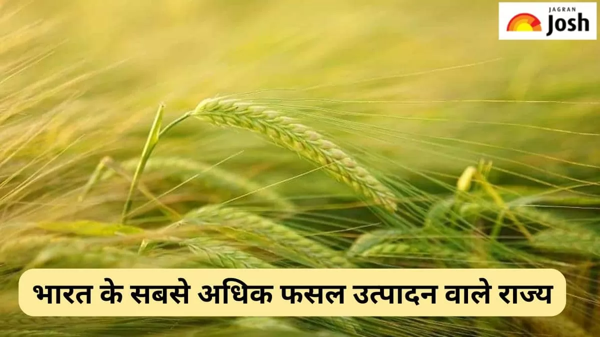 सबसे अधिक फसल उत्पादन करने वाले राज्य