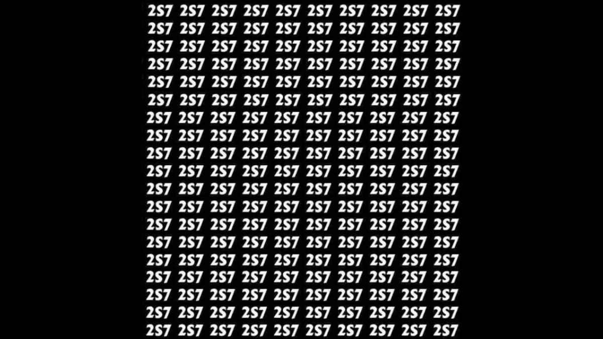 Optical Illusion IQ Test: Can You Spot The Number 257 Hidden Among 2S7s In 5 Seconds?