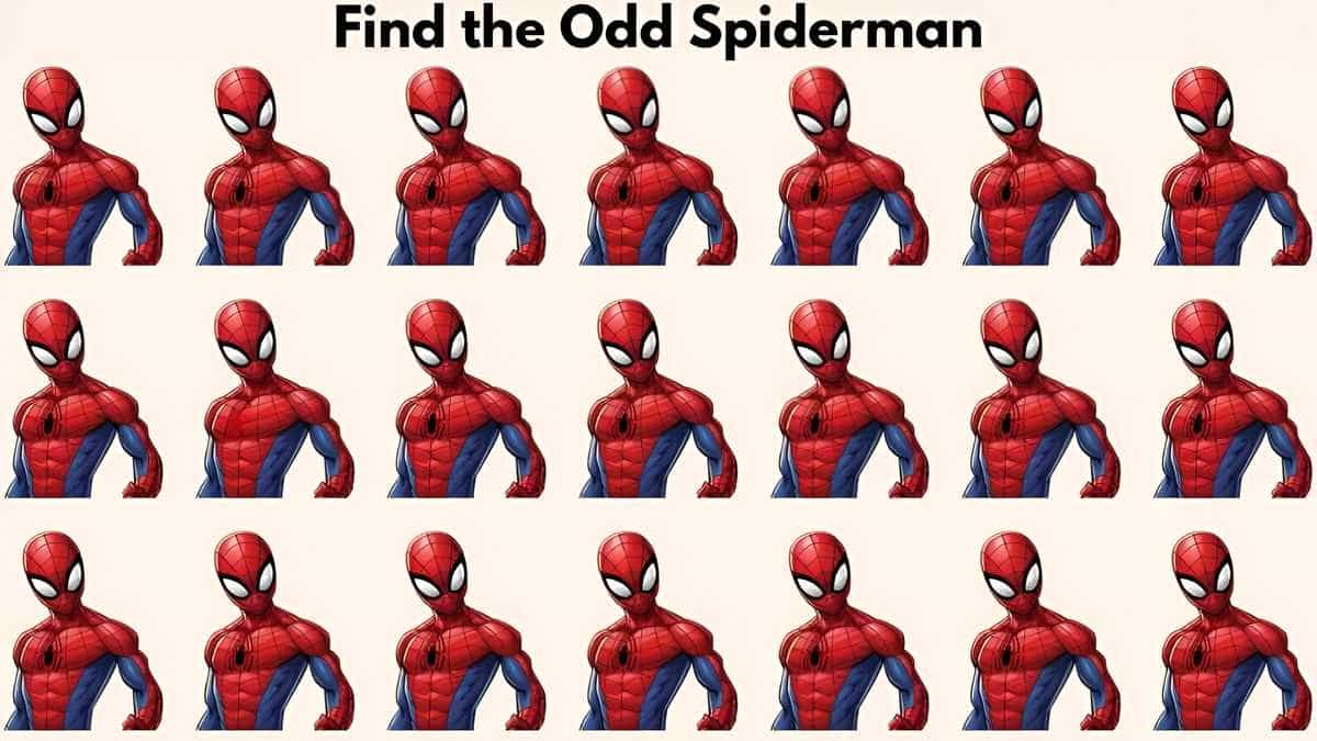 You Are Among 2% Highly Observant if You Can Find the Odd Spiderman in 4 Seconds!