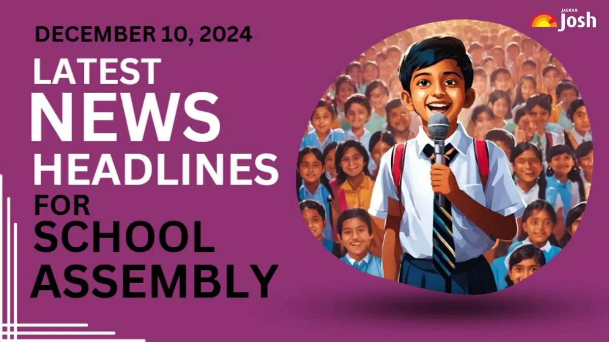 Get here today’s and tomorrow's news headlines in English for School Assembly.