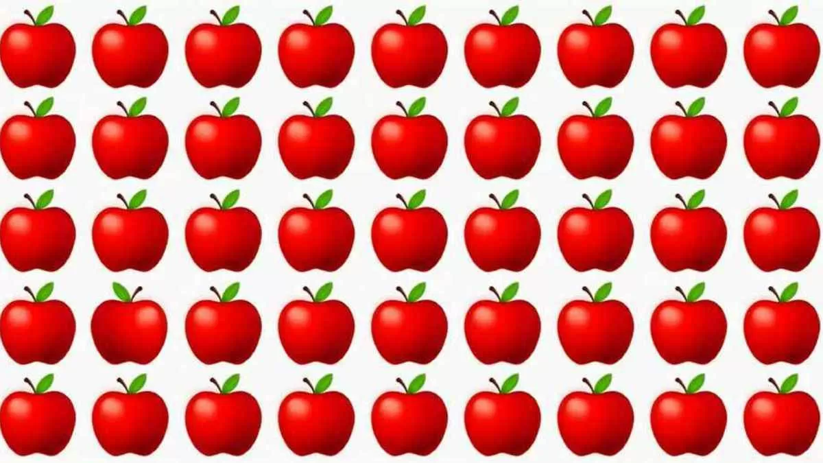 Test your visual acuity by finding the odd apple in the picture in 4 ...