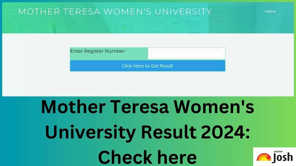 Mother Teresa University Result 2024 OUT at motherteresawomenuniv.ac.in