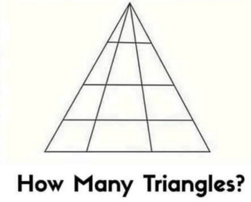 picture puzzles how many triangles