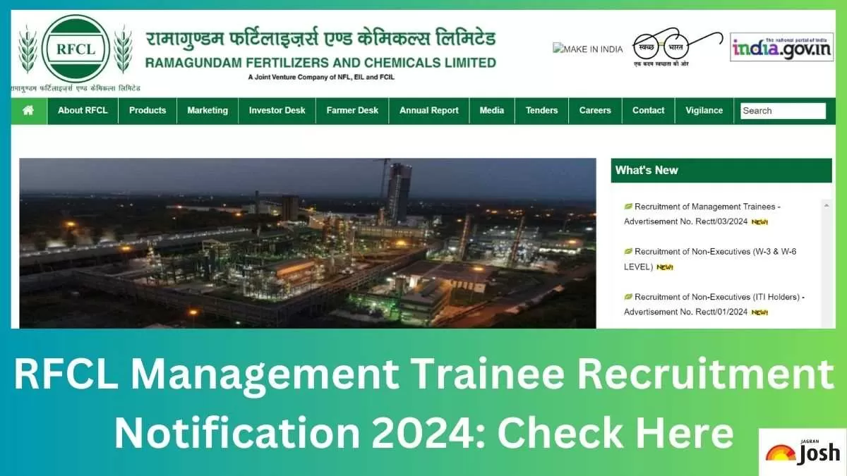 Check RFCL Management Trainee Recruitment 2024 notification here