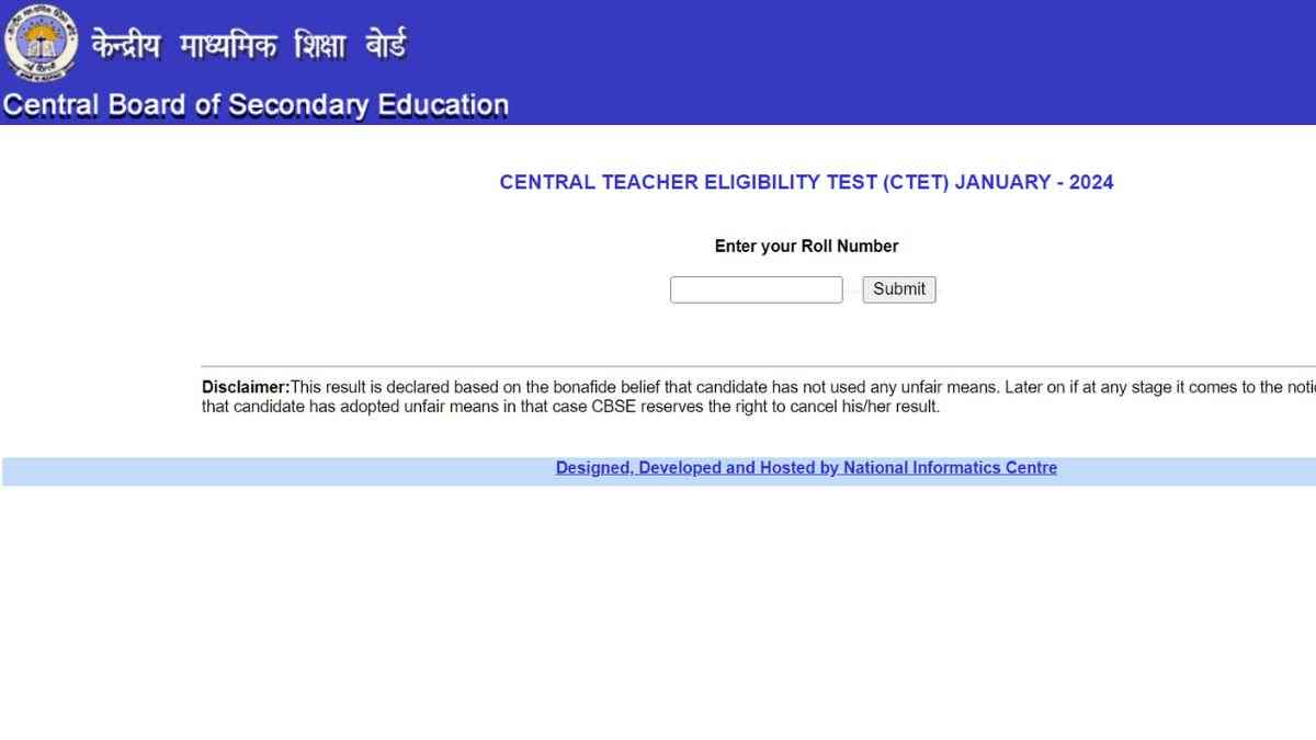 Ctet Result 2024 Declared: Cbse ने घोषित किए सीटीईटी जनवरी परीक्षा के 