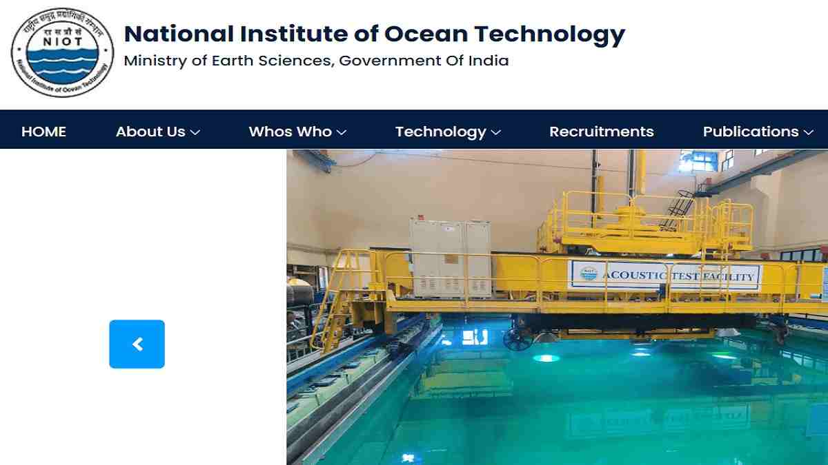 NIOT Technician Recruitment 2024: Applications Invited For Various Posts, Check Eligibility And Application Process