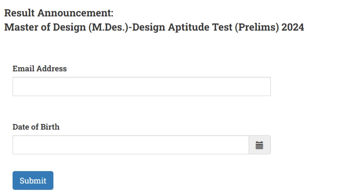 NID DAT Result 2024 OUT Get NID Prelims Result Link at admissions.nid