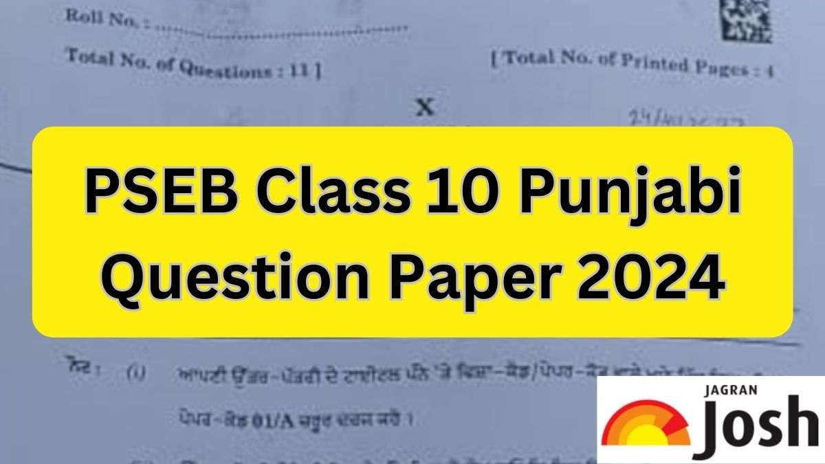 Punjab Board Class 10 Punjabi Question Paper 2024 PDF With Answer Key