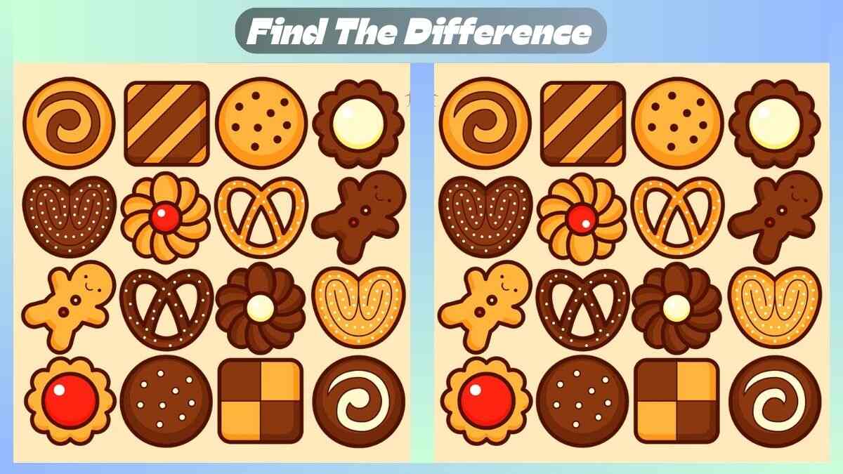 Find 3 Differences In 23 Seconds In This Sweet Cookie Picture