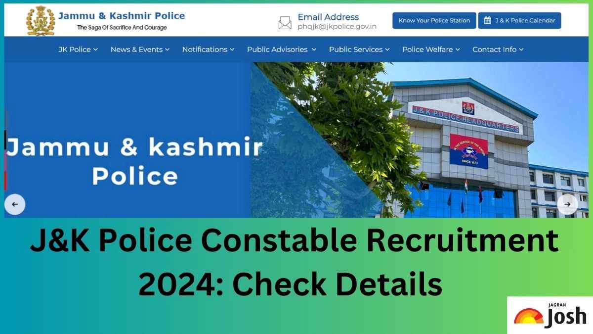 JK Police Recruitment 2024; JKSSB Will Recruit 4022 Constables, Check ...